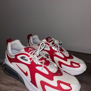 Nike Air Max 200 Dynamic Red and White Sneakers